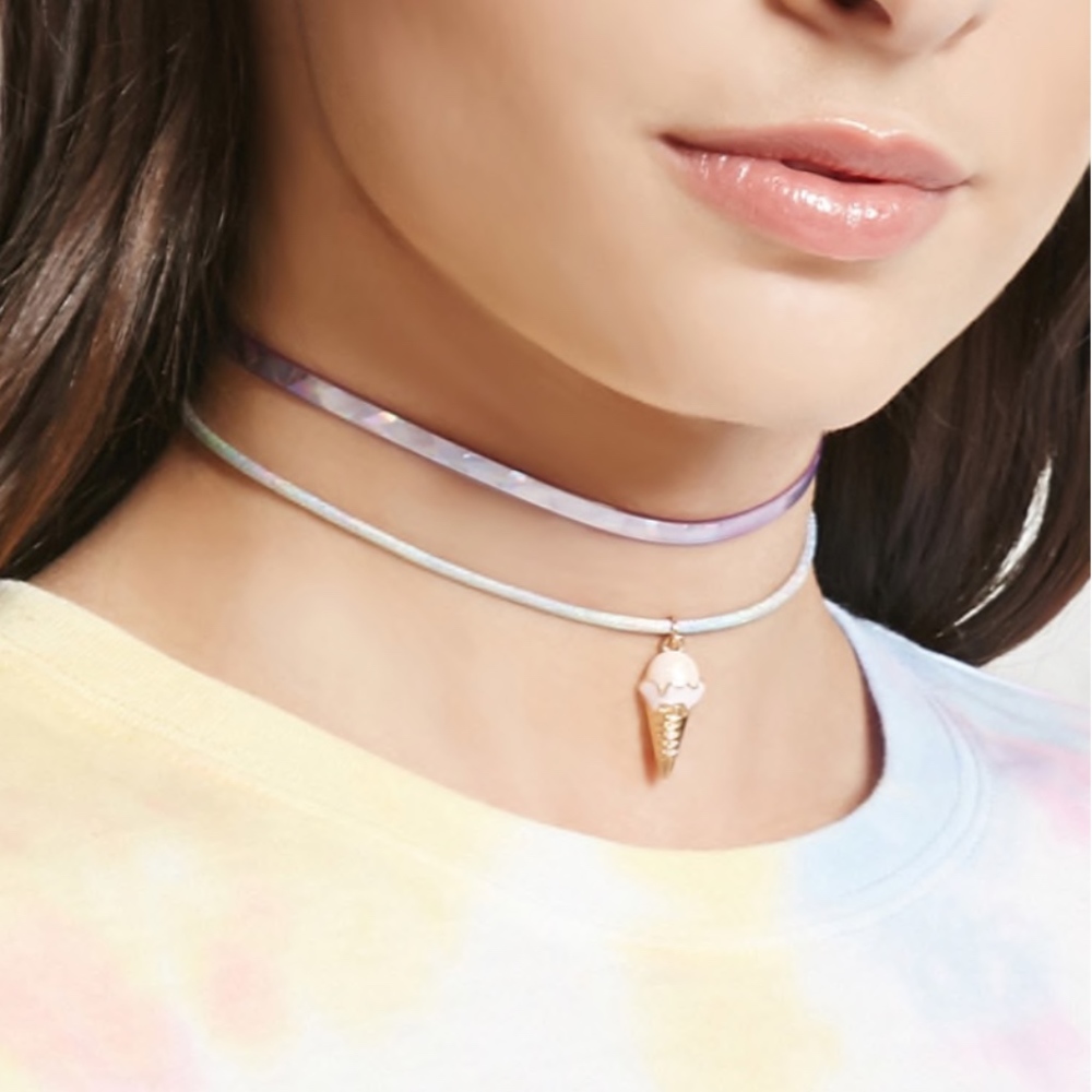 forever21 iridescent choker never worn